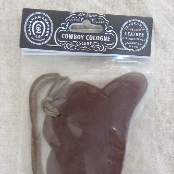 NEW Air Flair Callahan Leather Car Air Freshener - Cowboy Cologne - Cowboy Hat - Picture 3 of 8